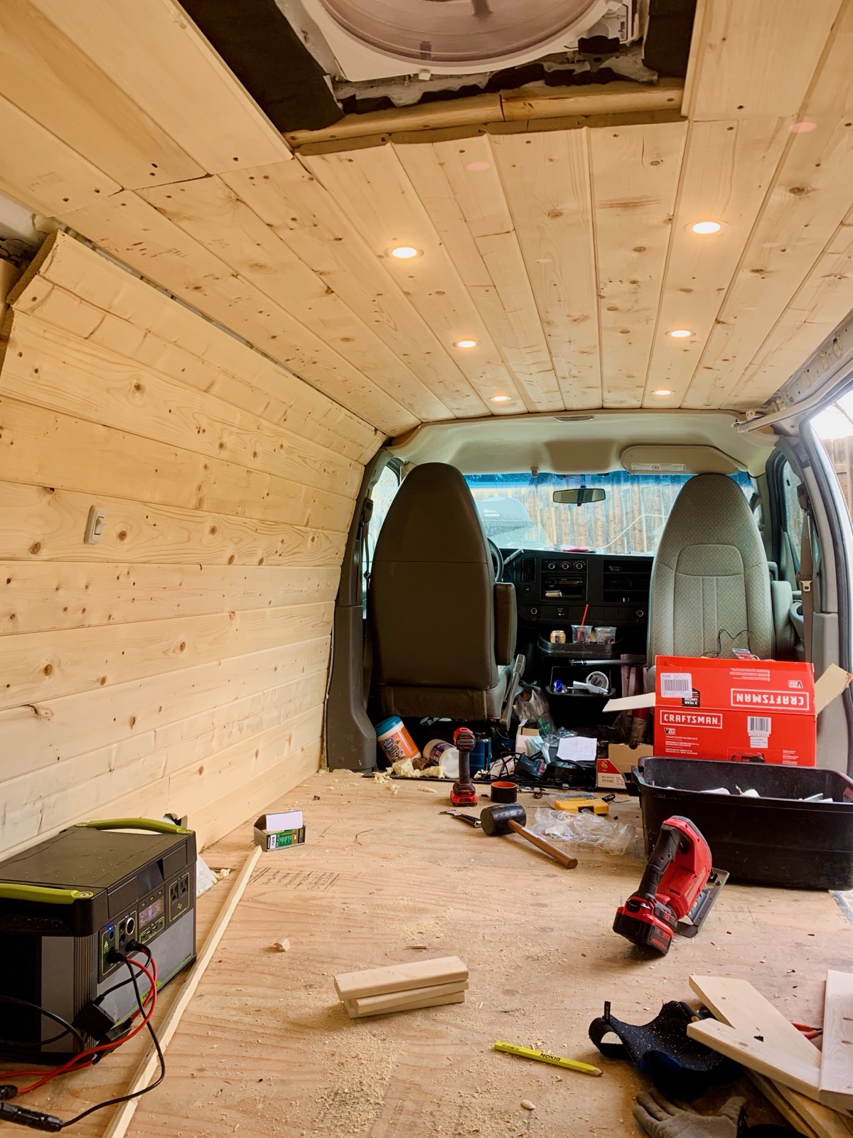 the van, built out 2021
